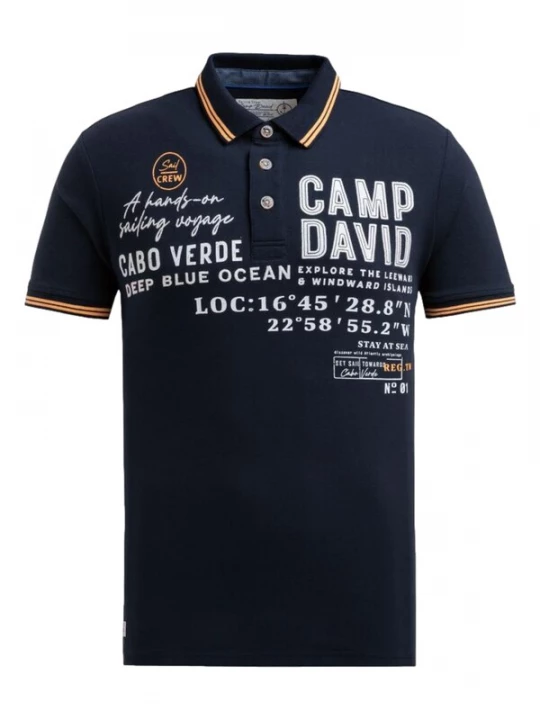 Obrázek produktu CAMP DAVID Tričko námořnická modř / jasně oranžová / bílá