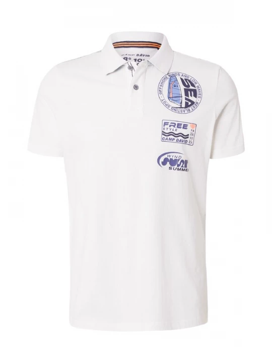Obrázek produktu CAMP DAVID Tričko světlemodrá / bílá