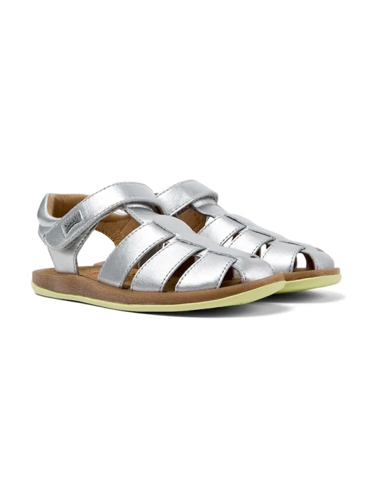 Obrázek produktu Camper Dětské kožené sandály Camper stříbrná