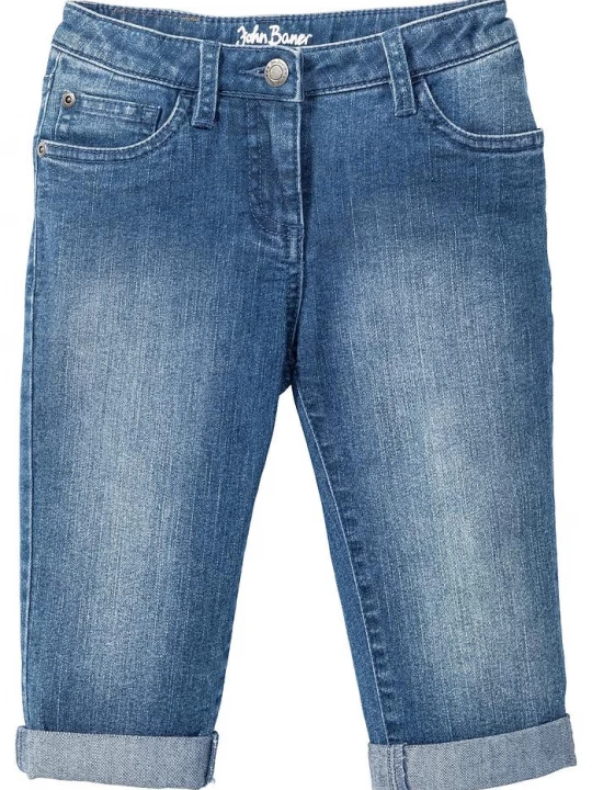 Obrázek produktu Capri džíny Mid Waist, s nastavitelným pasem BonPrix