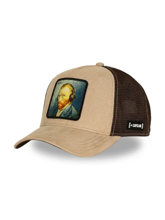 Obrázek produktu Capslab trucker čepice s bavlnou x van Gogh béžová