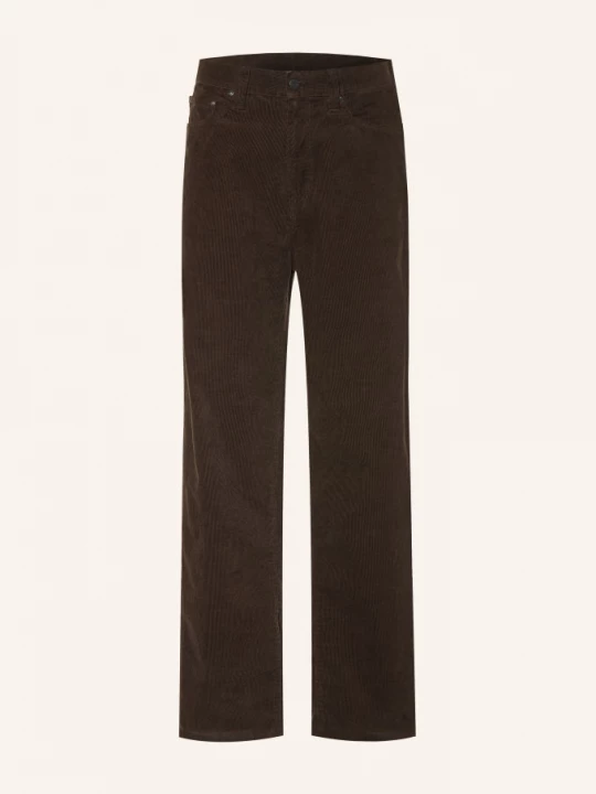 Obrázek produktu Carhartt Wip Kordové Kalhoty Aaron Regular Tapered Fit tmavě hnědá