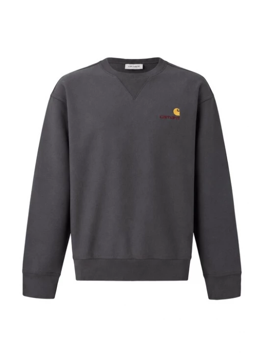 Obrázek produktu Carhartt WIP Mikina 'American Script' tmavě žlutá / grafitová / tmavě červená