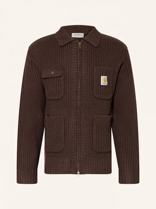 Obrázek produktu Carhartt Wip Pletený Kardigan Chore tmavě hnědá