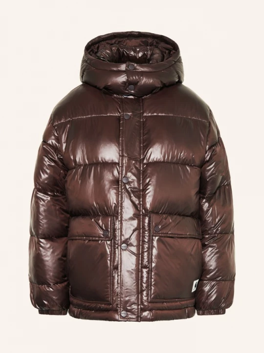 Obrázek produktu Carhartt Wip Prošívaná Bunda Benson S Odnímatelnou Kapucí tmavě hnědá