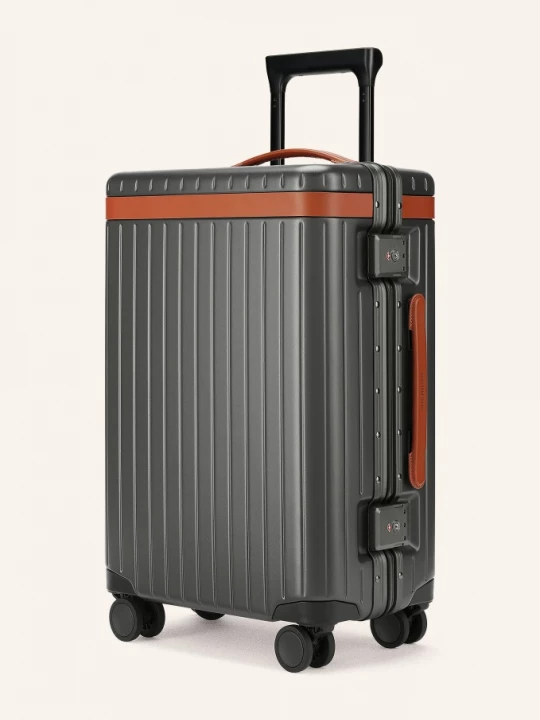 Obrázek produktu Carl Friedrik Kufr Na Kolečkách The Carry-On tmavě šedá / koňaková