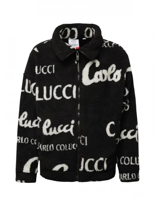 Obrázek produktu Carlo Colucci Fleecová mikina černá / offwhite