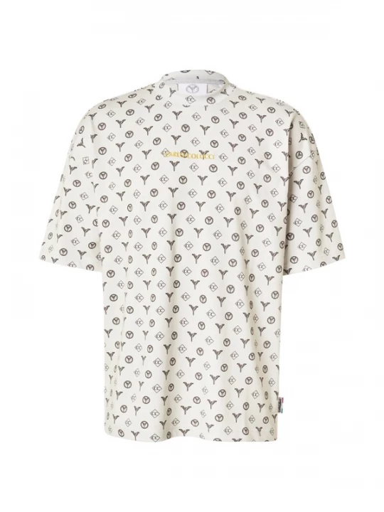 Obrázek produktu Carlo Colucci Tričko 'Ennemoser' khaki / bílá