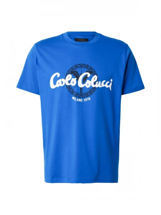Obrázek produktu Carlo Colucci Tričko královská modrá / černá / bílá