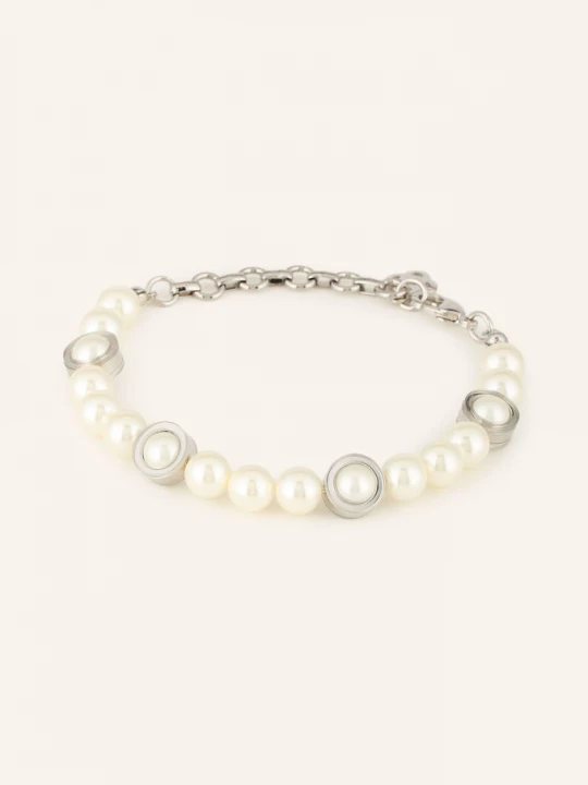 Obrázek produktu Casablanca Náramek Sci-Fi Pearl Bracelet bílá / stříbrná