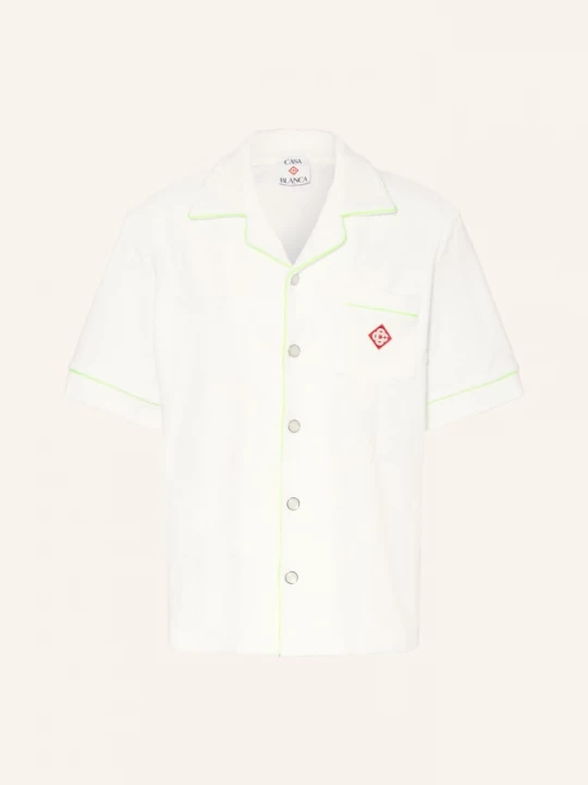 Obrázek produktu Casablanca Resortová Košile Comfort Fit Z Froté bílá / neonově zelená
