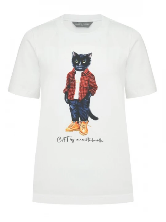 Obrázek produktu Cat e Lolette Tričko 'Country Cat' bílá