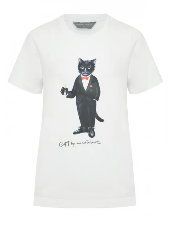 Obrázek produktu Cat e Lolette Tričko 'Dandy Cat' bílá