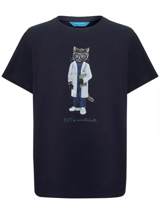 Obrázek produktu Cat e Lolette Tričko 'Doctor Cat' modrá