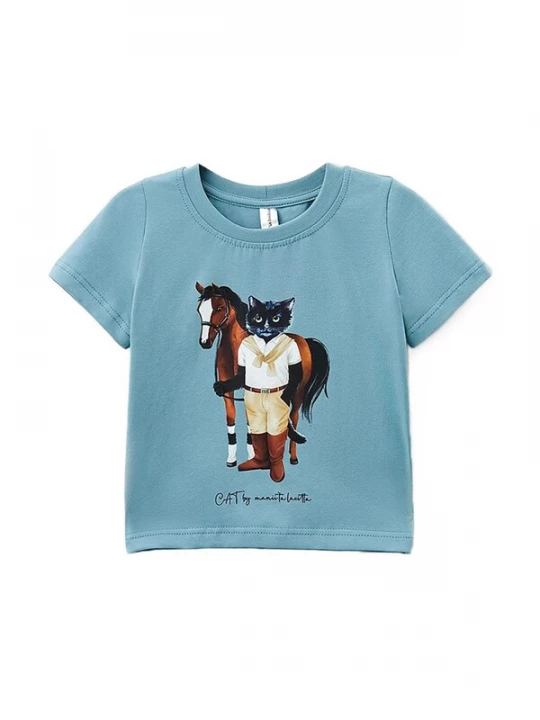 Obrázek produktu Cat e Lolette Tričko 'Rider Cat' modrá