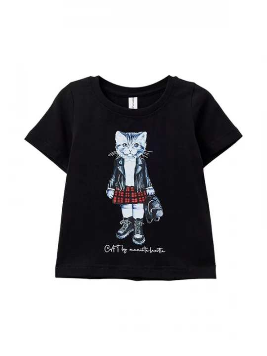 Obrázek produktu Cat e Lolette Tričko 'Rocker Cat' černá
