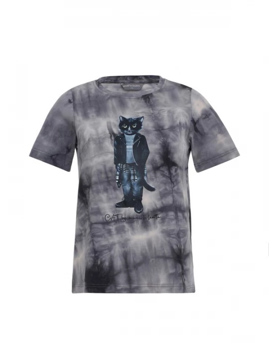 Obrázek produktu Cat e Lolette Tričko 'Rocker Cat' šedá