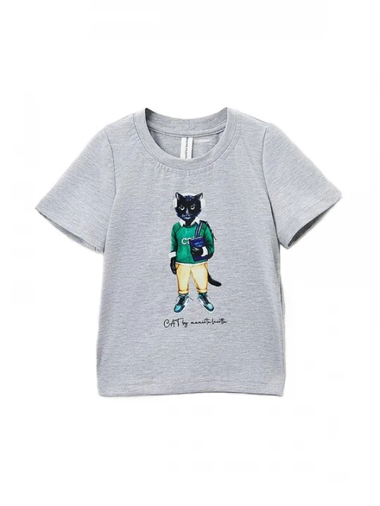 Obrázek produktu Cat e Lolette Tričko 'School Cat' šedá