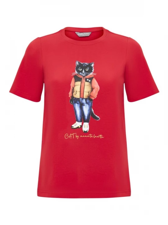 Obrázek produktu Cat e Lolette Tričko 'Sport Casual Cat' červená