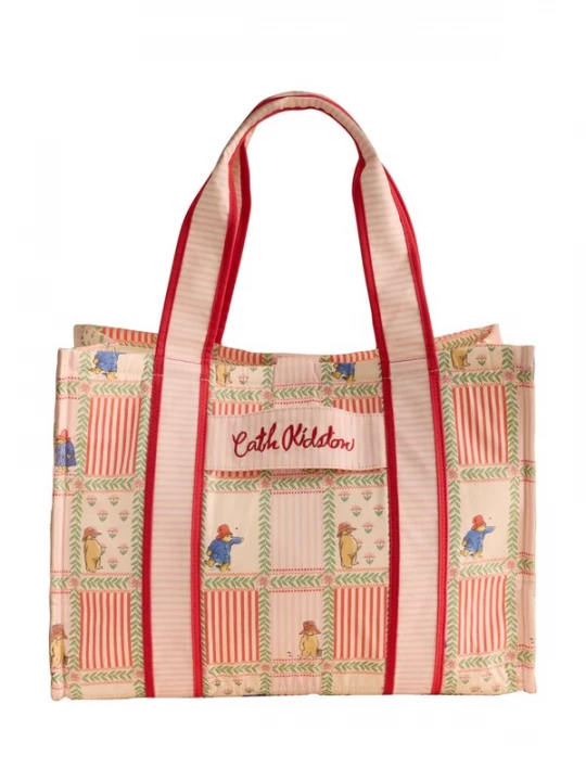 Obrázek produktu Cath Kidston Nákupní taška 'Paddington' zelená / růžová / pudrová / oranžově červená