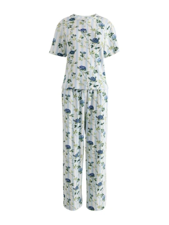 Obrázek produktu Cath Kidston Pyžamo krémová / marine modrá / světlemodrá / khaki