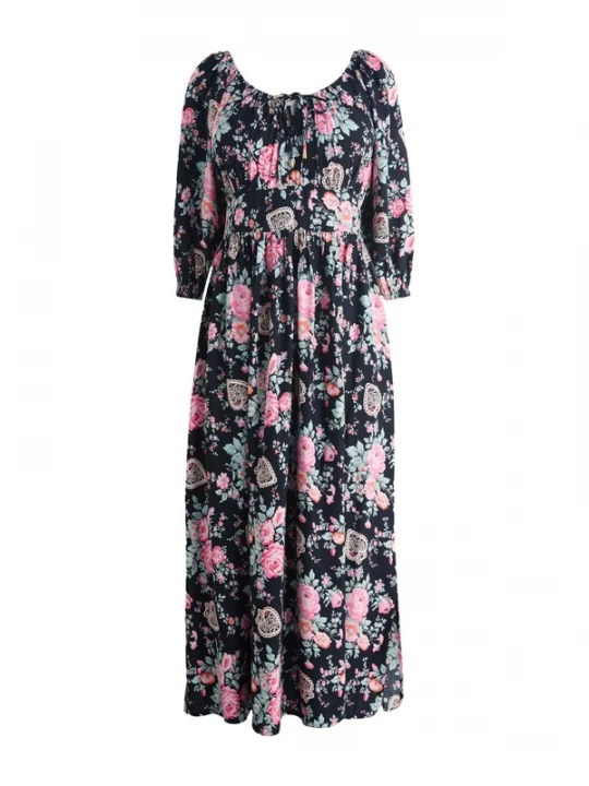 Obrázek produktu Cath Kidston Šaty pastelově zelená / růžová / černá / offwhite