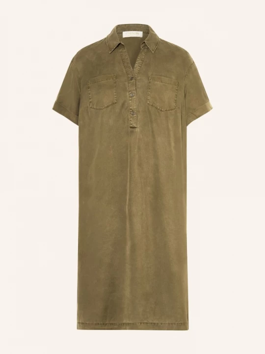 Obrázek produktu Catnoir Košilové Šaty Z Kombinace Materiálů khaki / růžová / tmavě zelená
