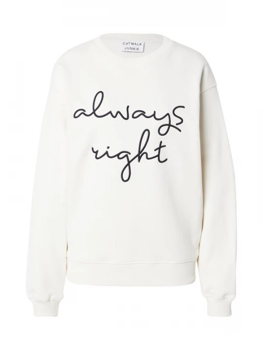 Obrázek produktu CATWALK JUNKIE Mikina 'Always Right' černá / bílá
