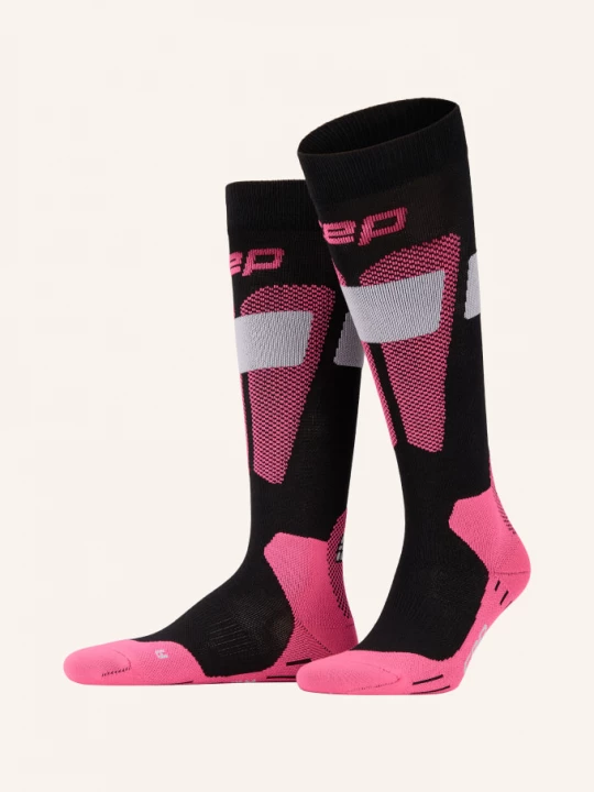 Obrázek produktu Cep Lyžařské Ponožky Ski Merino Tall 3.0 černá / světle šedá / růžová