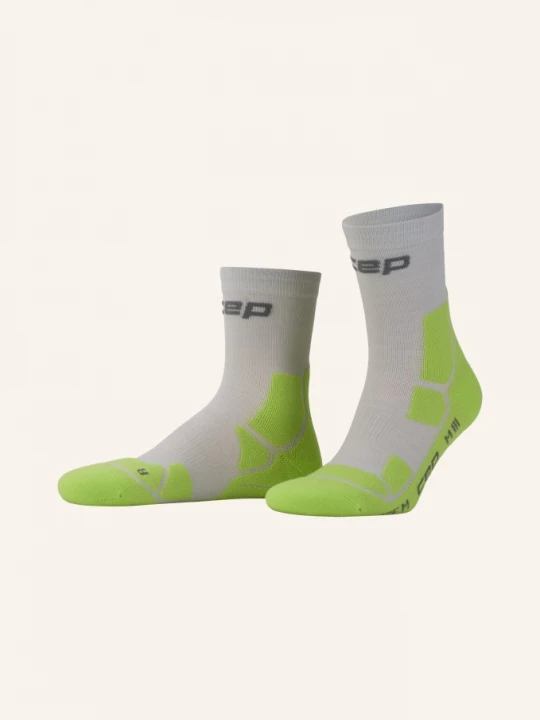 Obrázek produktu Cep Trekové Ponožky Hiking Mid Cushion Compression – Mid Cut S Merino Vlnou světle šedá / světle zelená
