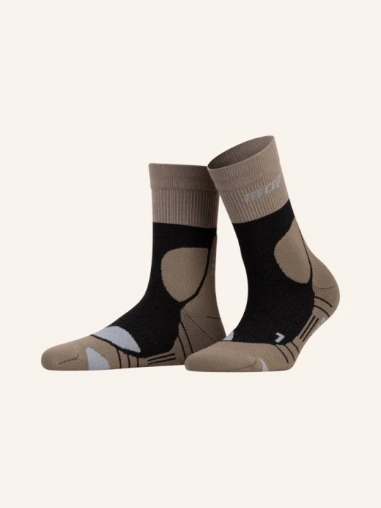 Obrázek produktu Cep Trekové Ponožky Merino Compression - Mid Cut béžová / světle šedá