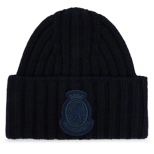 Obrázek produktu Čepice Tommy Hilfiger Th Crest Fluffy AW0AW18210 Tmavomodrá