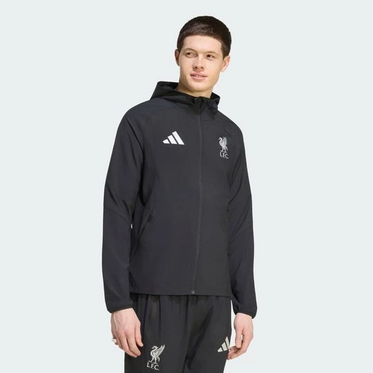 Obrázek produktu Cestovní větrovka se zipem po celé délce Liverpool FC Tiro Adidas černá