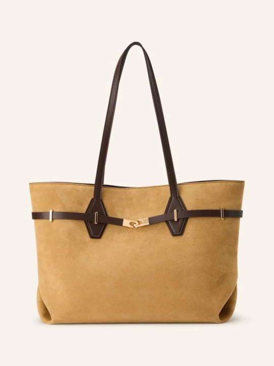 Obrázek produktu Charles & Keith Nákupní Taška Arlet Tote velbloudí / zlatá / tmavě hnědá