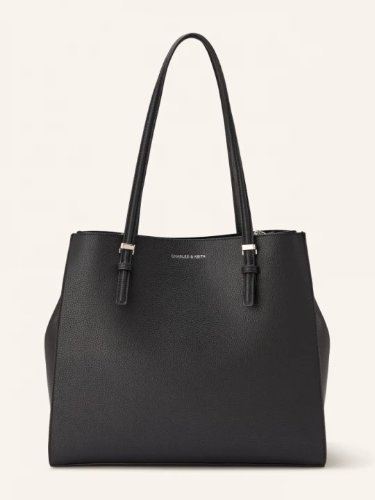 Obrázek produktu Charles & Keith Nákupní Taška Sansa černá / stříbrná