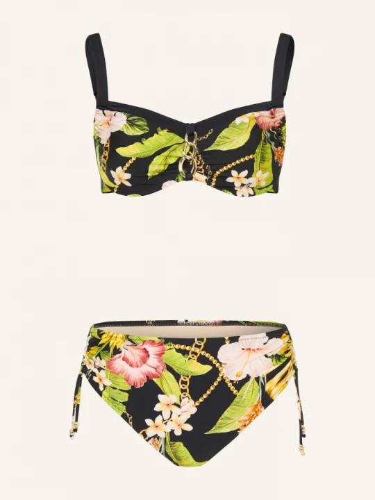 Obrázek produktu Charmline Bikiny S Kosticemi Imperial Tropics černá / tmavě žlutá / světle zelená
