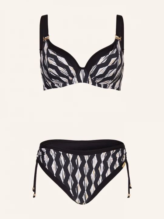 Obrázek produktu Charmline Bikiny S Ramínky Gilded Graphic černá / zlatá / bílá