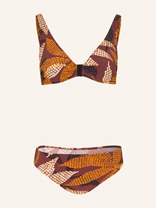 Obrázek produktu Charmline Bustierové Bikiny Golden Dusk hnědá / krémová / tmavě oranžová