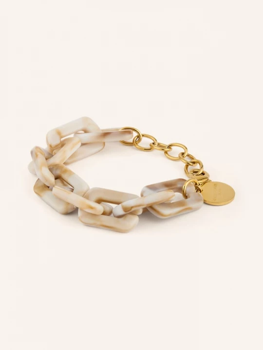 Obrázek produktu Cheeky Chain Munich Náramek Kelly béžová / zlatá / hnědá