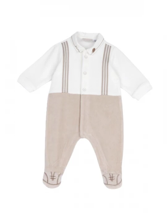 Obrázek produktu Chicco Dupačky / body tmavě béžová / bílá