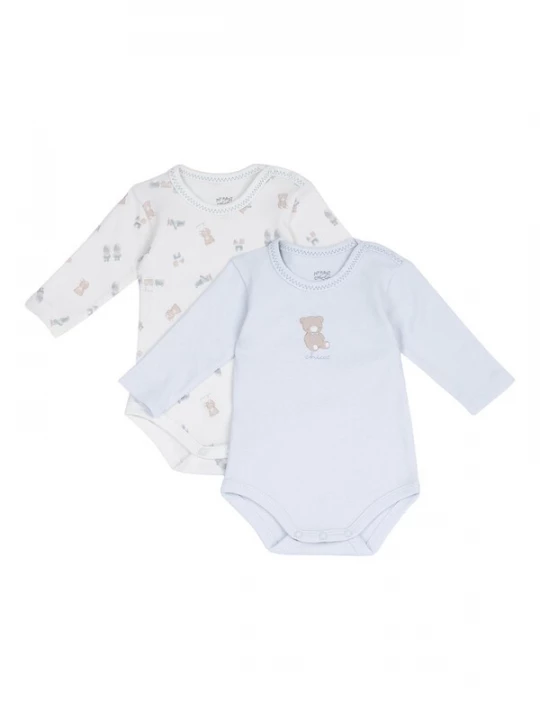 Obrázek produktu Chicco Dupačky / body tmavě béžová / opálová / světlemodrá / bílá