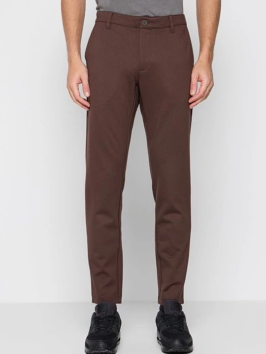 Obrázek produktu Chino kalhoty INDICODE tmavě hnědá