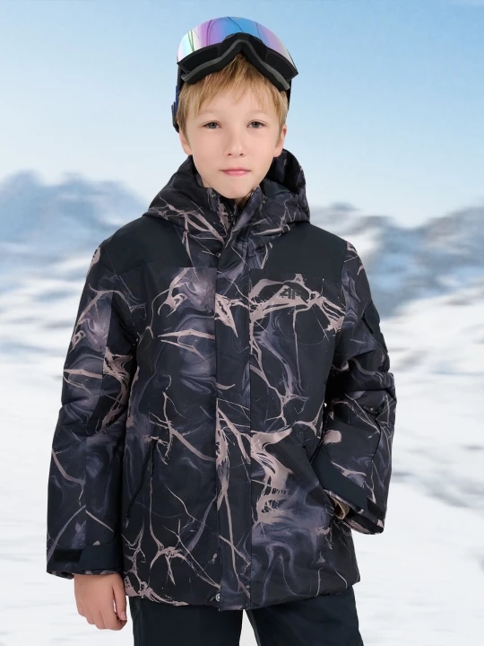 Obrázek produktu Chlapecká snowboardová bunda membrána 8000 - multicolor 4F