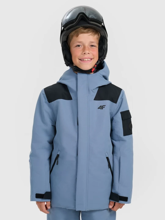 Obrázek produktu Chlapecká snowboardová bunda membrána 8000 - tmavě modrá 4F