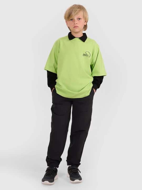 Obrázek produktu Chlapecké casual jogger kalhoty - černé 4F černý
