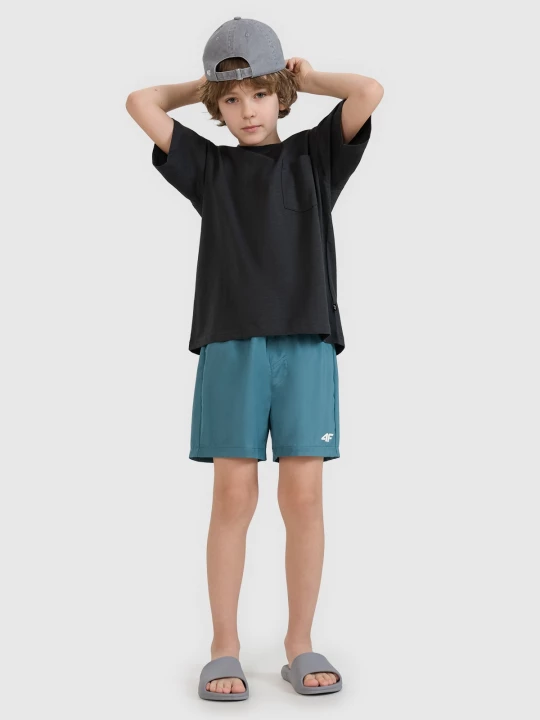 Obrázek produktu Chlapecké plážové šortky typu boardshorts - mořské 4F tyrkysový