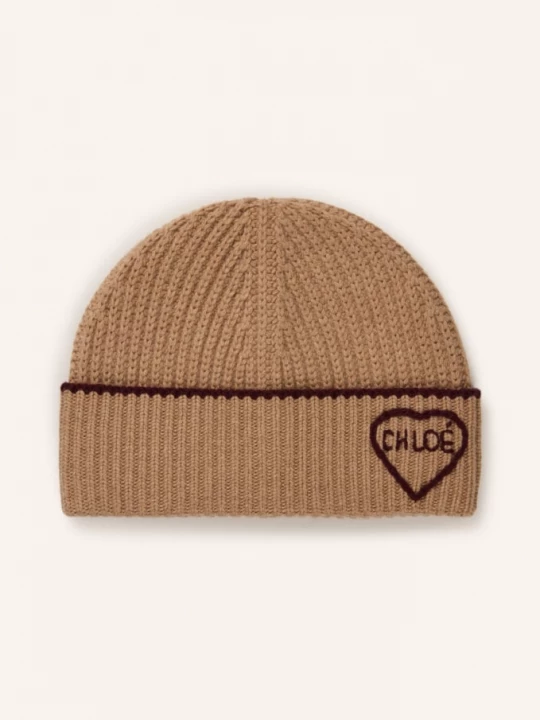 Obrázek produktu Chloé Čepice Encoeur S Kašmírem velbloudí / tmavě hnědá