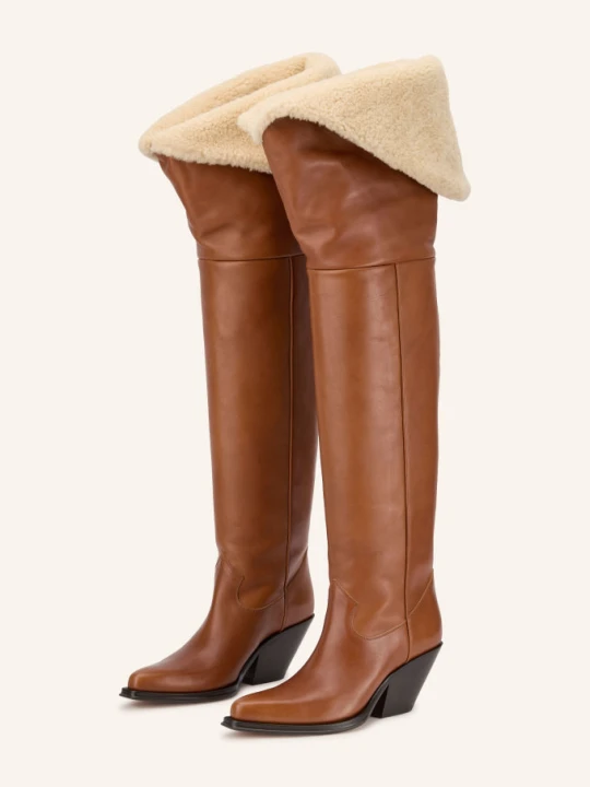 Obrázek produktu Chloé Kozačky Nad Kolena 27t ginger brown