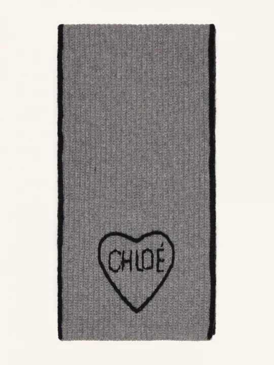Obrázek produktu Chloé Šála Encoeur šedá / černá