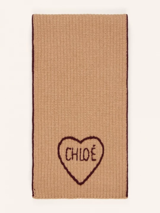 Obrázek produktu Chloé Šála S Kašmírem velbloudí / tmavě fialová